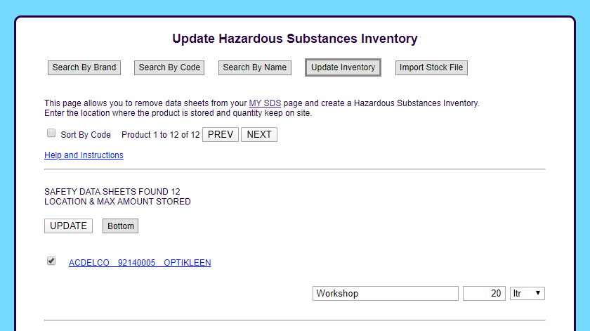 Create A Hazardous Substances Inventory - EsySDS